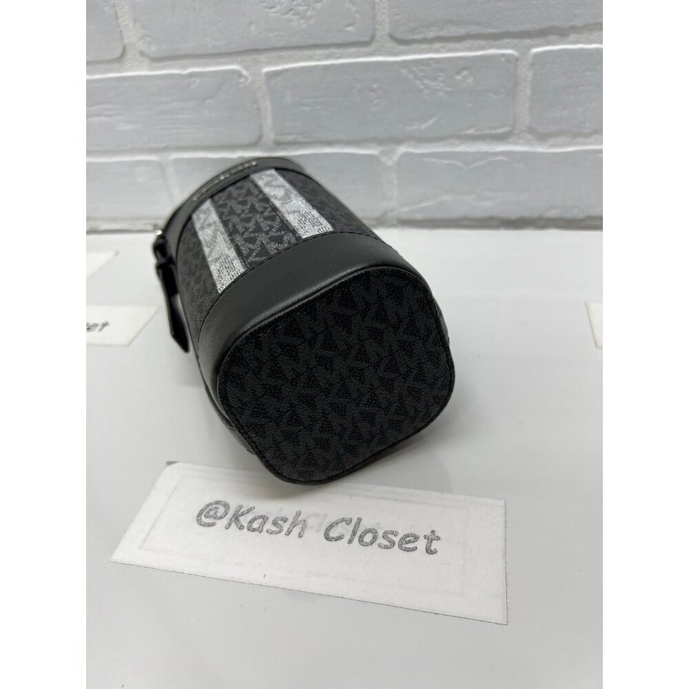 Michael Kors wine bottle holder with stripe black multi - Picture 6 of 8